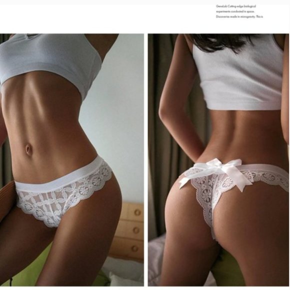 New Sexy Bow Back Thong Panties - Picture 9 of 14